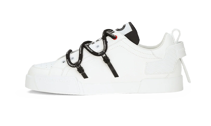 Portofino sneakers in calfskin and patent leather White